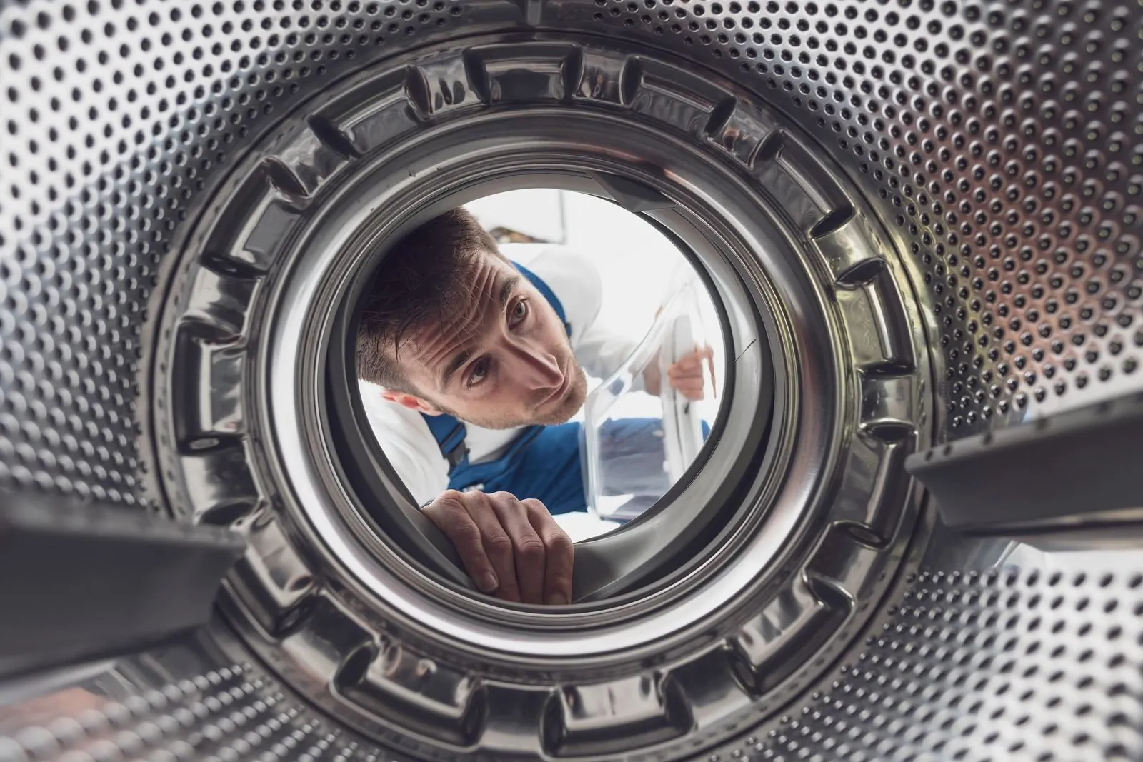 Washing machine drum and bearing being diagnosed Washing machine drum and bearing being diagnosed